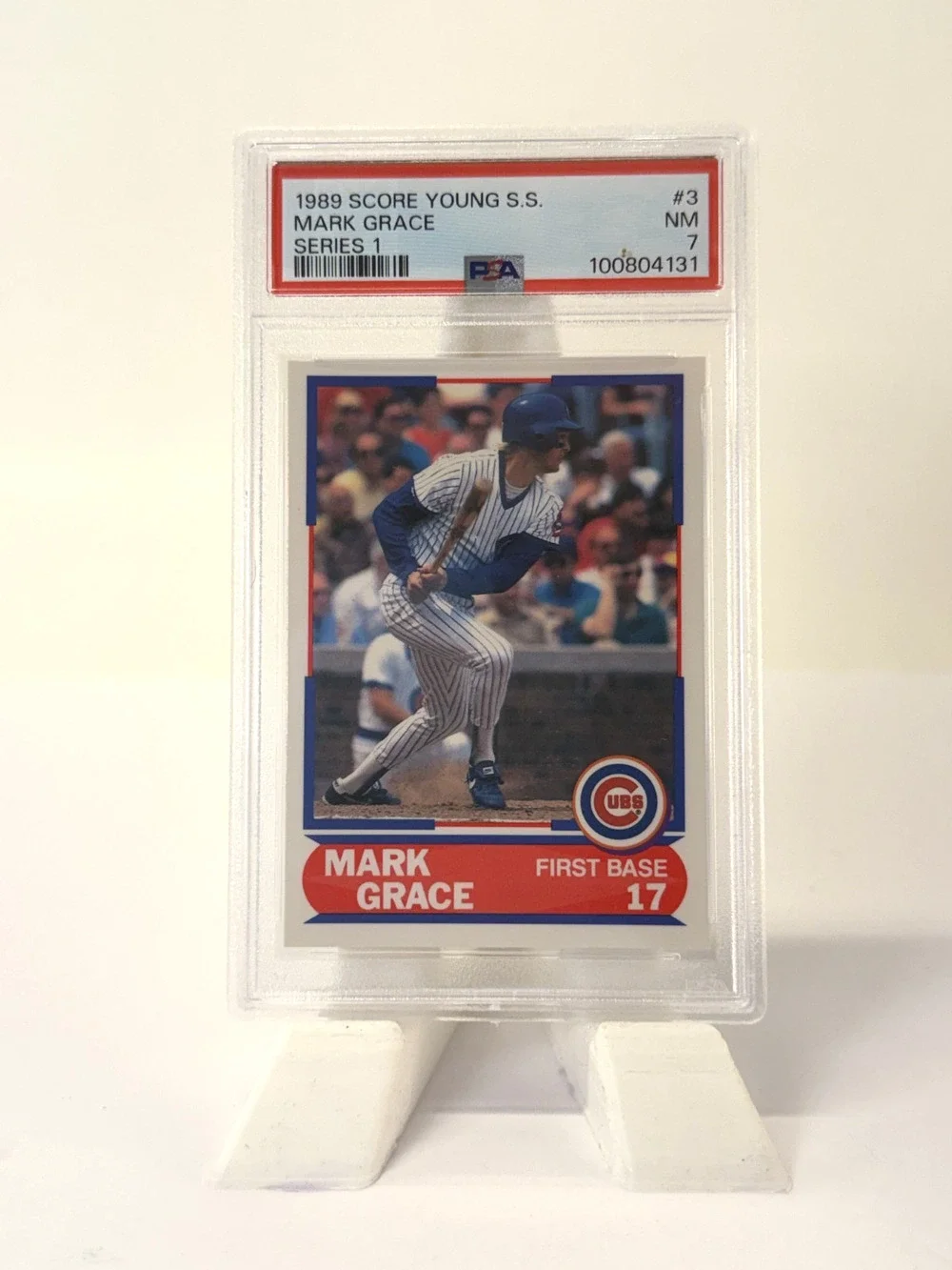 1989 Score Young Superstars Series 1 #3 Mark Grace PSA 7 NM